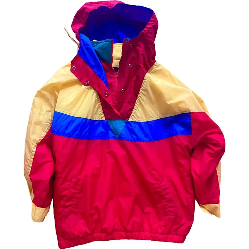 80’s color-block puffer